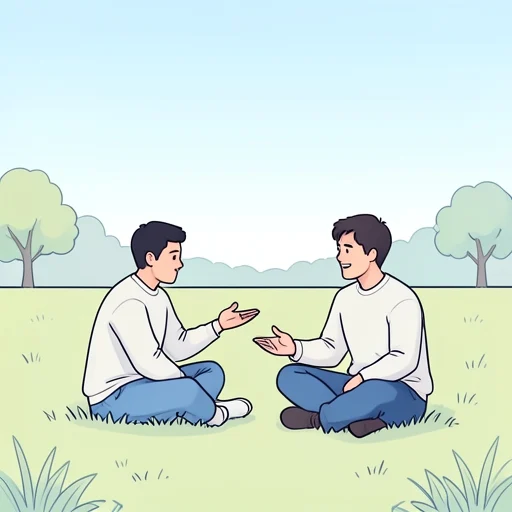 芝生に座ろう - Bildwörterbuch