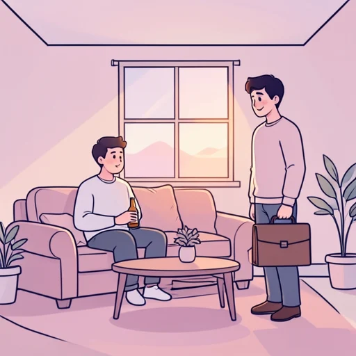 仕事終わりのビール、最高すぎない？ - Bildwörterbuch