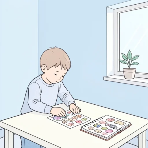 シールのりを着ける - Bildwörterbuch
