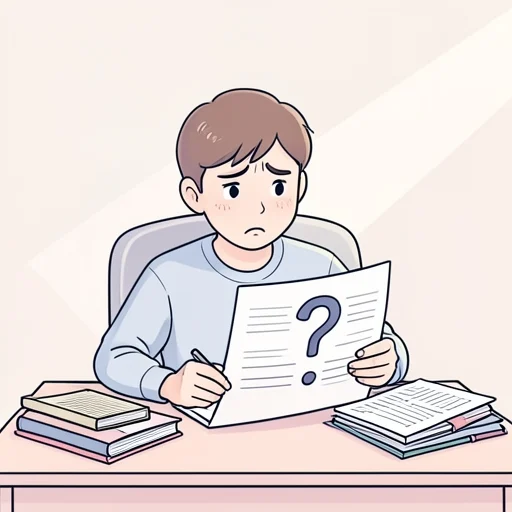 試験に合格できるかどうか心配です。 - Illustrated Dictionary