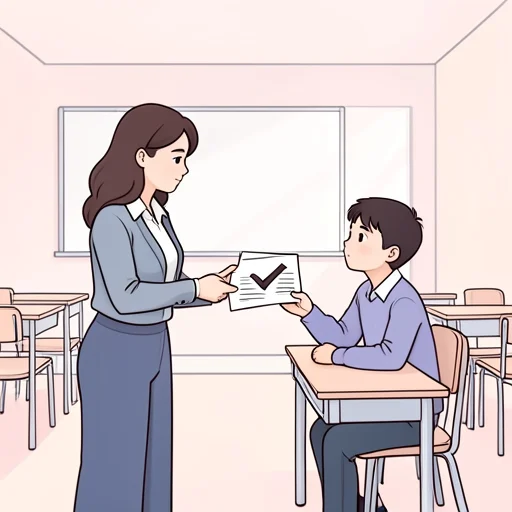 試験の結果は公平に評価されるべきだ - Bildwörterbuch