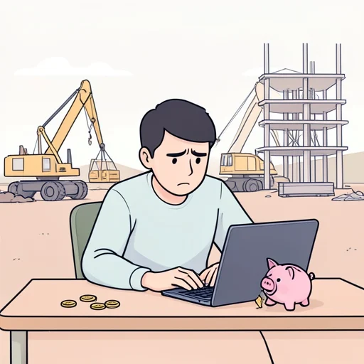資金不足で計画が中断されている - Bildwörterbuch