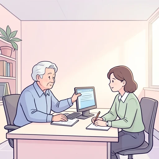 新入社員の指導をしてる - Bildwörterbuch