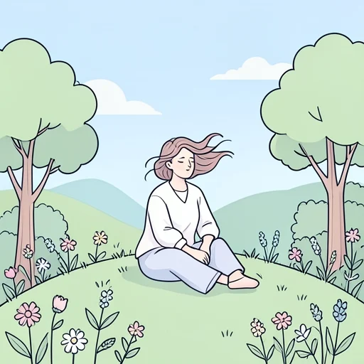 自然の中にいると落ち着く - Bildwörterbuch
