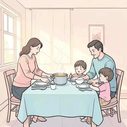 食卓に並べる - Bildwörterbuch