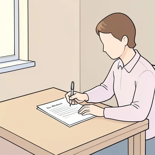書類に署名して - Bildwörterbuch