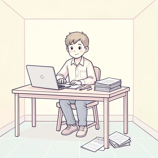 宿題はほとんど終わった - Bildwörterbuch
