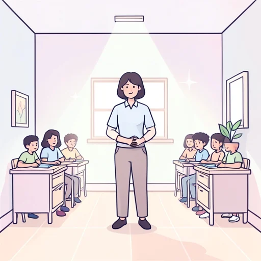 そこに先生がいます。 - Từ điển minh họa