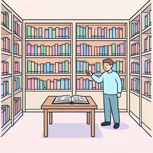 そこは図書館です。 - Dizionario illustrato