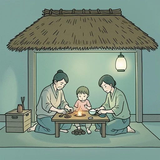 その年代の人々の暮らしは大変だった - Bildwörterbuch