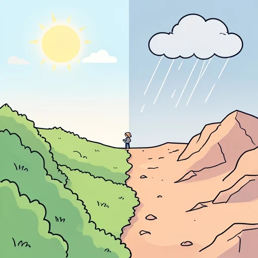 その土地の気候は独特だ - Bildwörterbuch