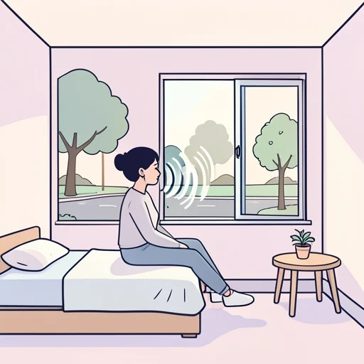 外の音がよく聞こえる - Bildwörterbuch