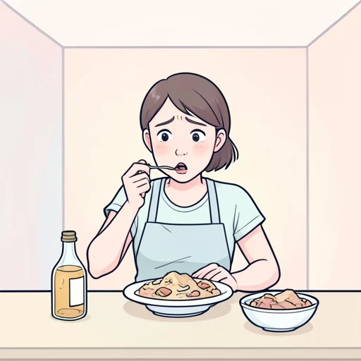 酢をちょっと入れすぎた - Bildwörterbuch