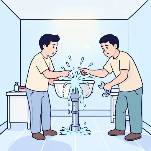 水道管が破裂しちゃったらどうするの？ - Bildwörterbuch