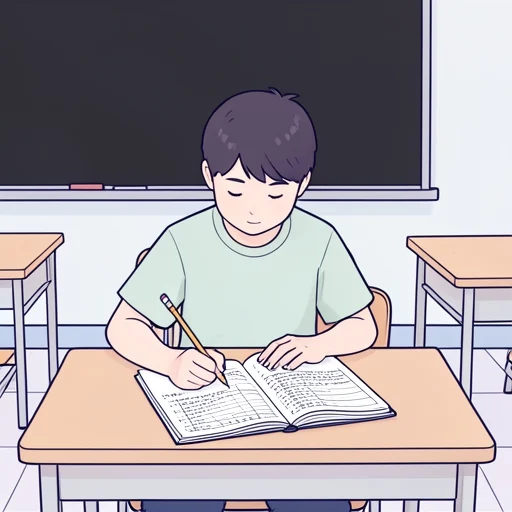 数学の試験があった - Bildwörterbuch