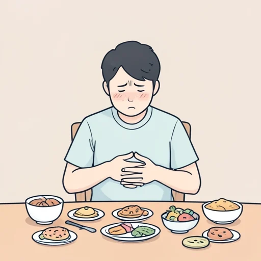 食べすぎてお腹が痛くなりました。 - Dictionnaire illustré