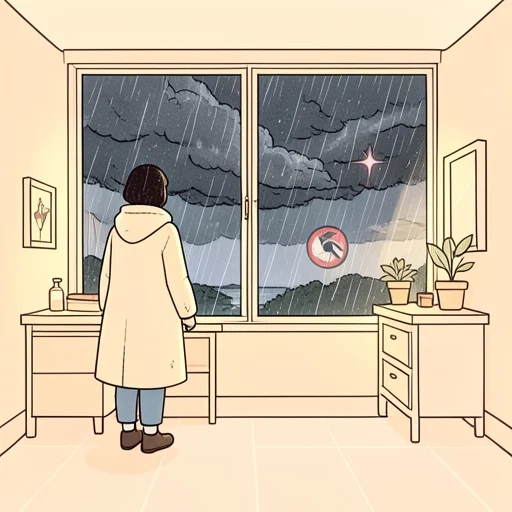 台風が近づいてる - Bildwörterbuch