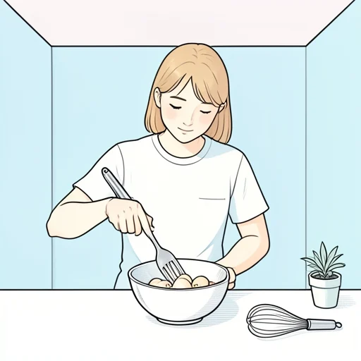 卵を溶いて - Bildwörterbuch