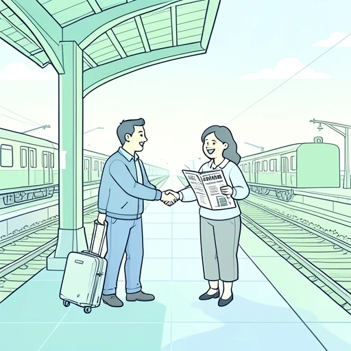 偶々駅で旧友に会った - Bildwörterbuch