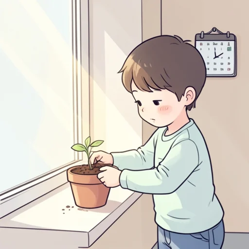 種を蒔いたら芽が出るのを待つだけだよ - Bildwörterbuch