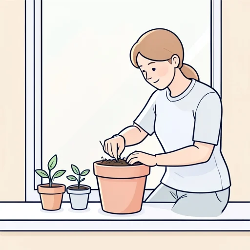 種をまいて、植物を育てる - Bildwörterbuch