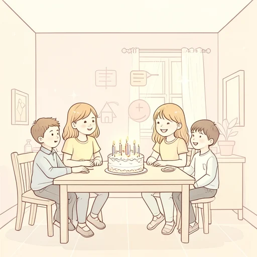 誕生日を祝う - Bildwörterbuch