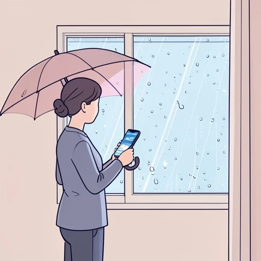 天気予報によると雨だ - Bildwörterbuch