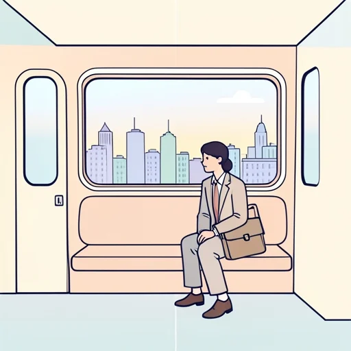 鉄道で通勤してる - Bildwörterbuch