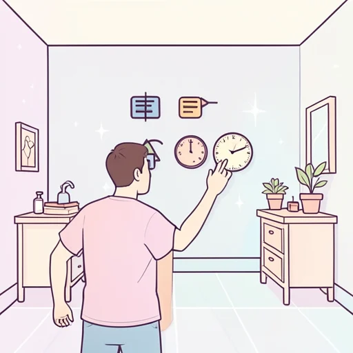 時計の針が狂ったのか、いつもより5分も速く進んでいる - Bildwörterbuch