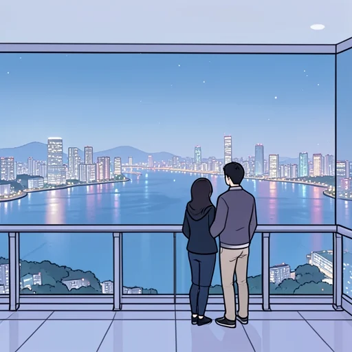 東京湾の夜景は素晴らしい - Bildwörterbuch