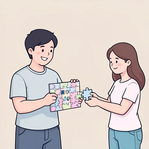 友達が手伝ってくれたおかげで早く終わった - イラスト辞典
