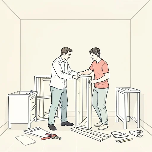 友達に手伝ってもらいました。 - 그림 사전