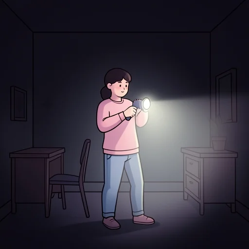 突然の停電で真っ暗になった - Bildwörterbuch