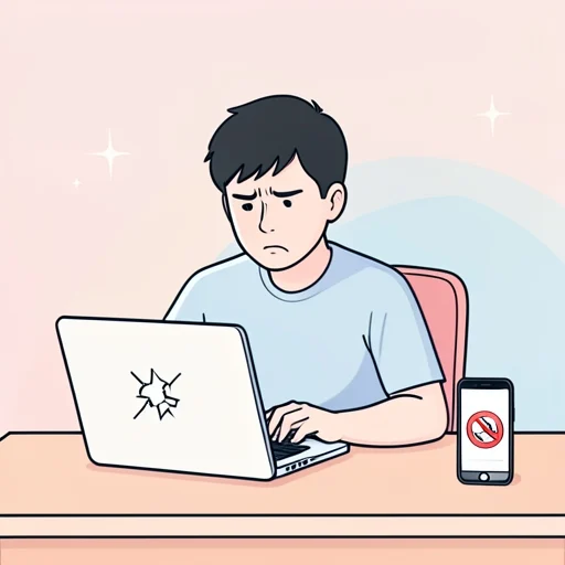 通信不通で連絡取れない - Bildwörterbuch