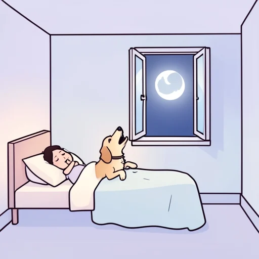 うちの犬が夜中に吠えるから困る - Bildwörterbuch