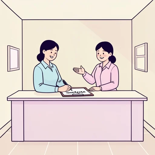 受付で名前を書いて - Bildwörterbuch