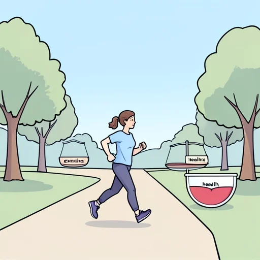 運動は適度にするのが一番健康的だ - Bildwörterbuch