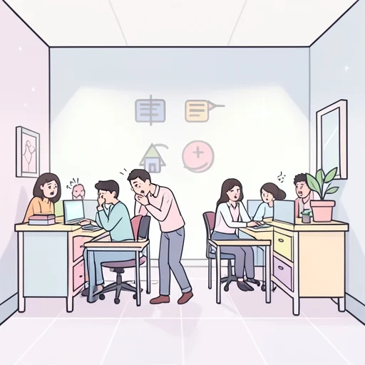 噂が会社中に広がった - Bildwörterbuch