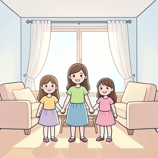 私の姉妹は3人いる - Bildwörterbuch