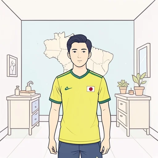 私はブラジル人です。 - Illustrated Dictionary