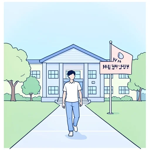 私は学校に行きます。 - พจนานุกรมภาพ