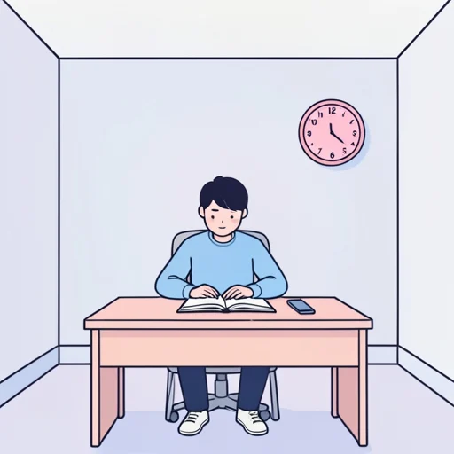 私は八時から勉強します。 - Từ điển minh họa
