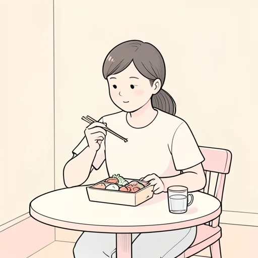 私は昼ご飯を食べます。 - Dizionario illustrato