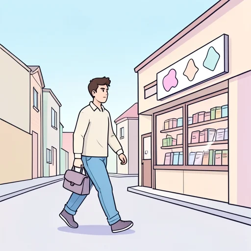 私は本を買いに行きます。 - イラスト辞典