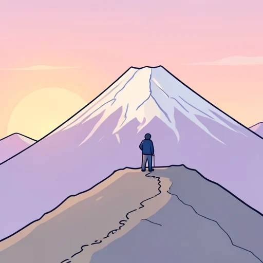 私は一度富士山に登ったことがあります。 - Illustrated Dictionary