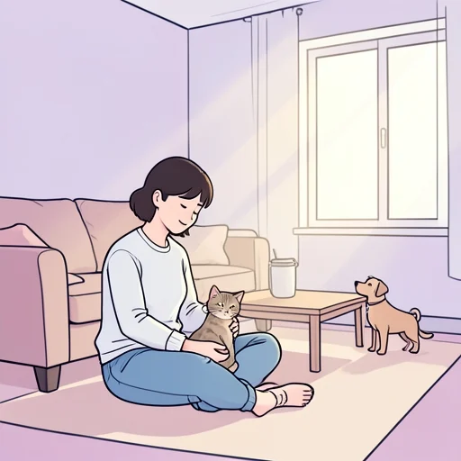 私は犬より猫が好きです。 - Illustrated Dictionary