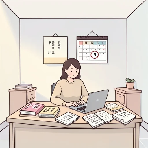 私は五日間日本語を勉強しました。 - 그림 사전