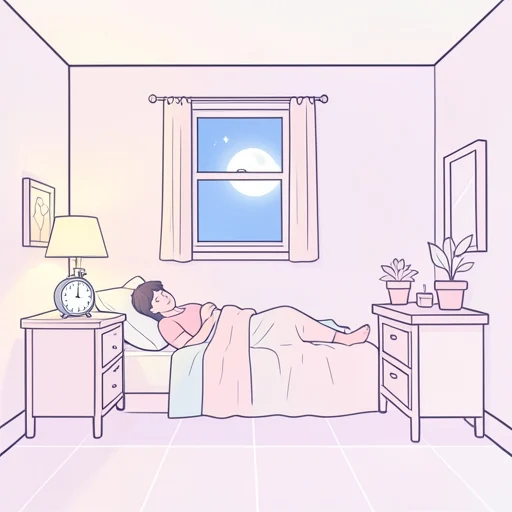 私は毎晩十一時に寝ます。 - イラスト辞典