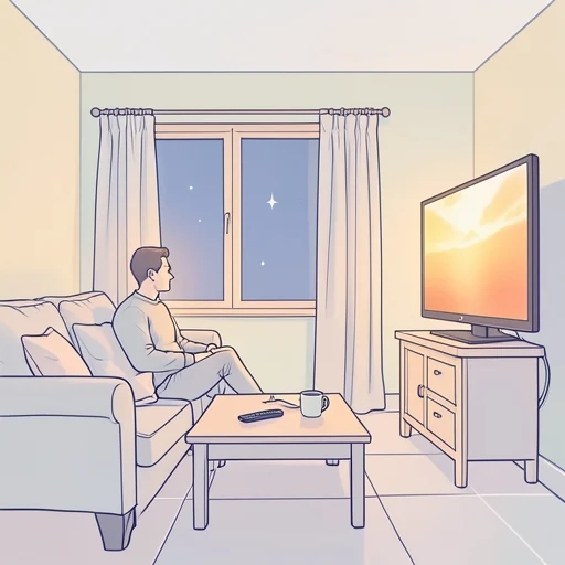 私は毎晩テレビを見ます。 - Dizionario illustrato