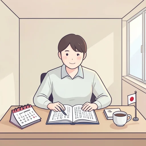 私は毎週日本語を勉強します。 - Illustrated Dictionary
